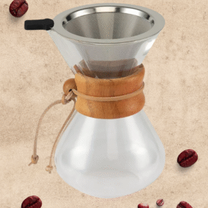 Passador de Café com alça de madeira